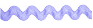 Purple ric rac ribbon with a wavy zigzag pattern.