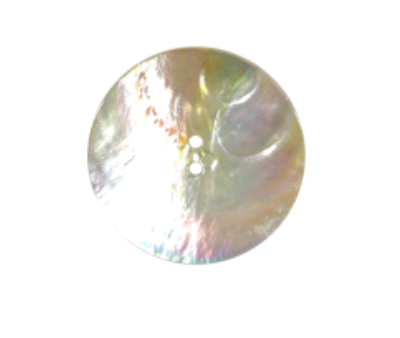 Shell Button 15mm Wavy 2 Hole – Natural Material | Galedi Pins