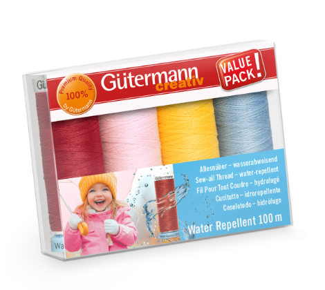 Gutermann Water Repellent Sew-All Thread Set – 4 x 100m Reels