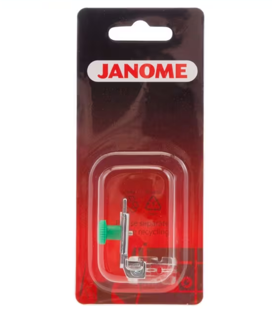 Janome concealed zipper foot in its original red and black retail packaging.