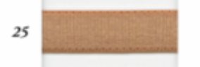 Shindo Grosgrain Stretch Binder in tan color, labeled with number 25.