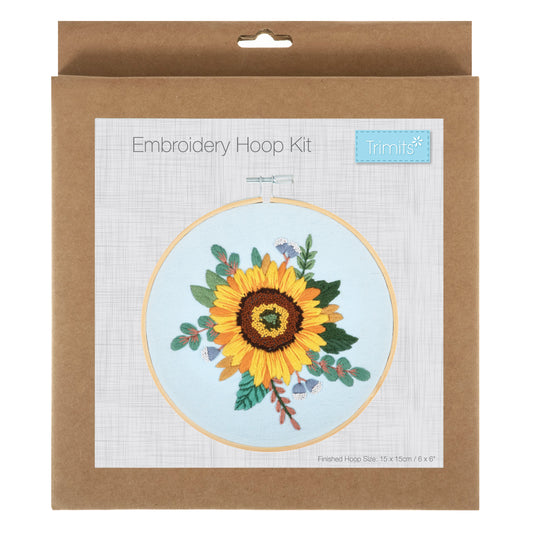 Embroidery Hoop Kit Sunflower