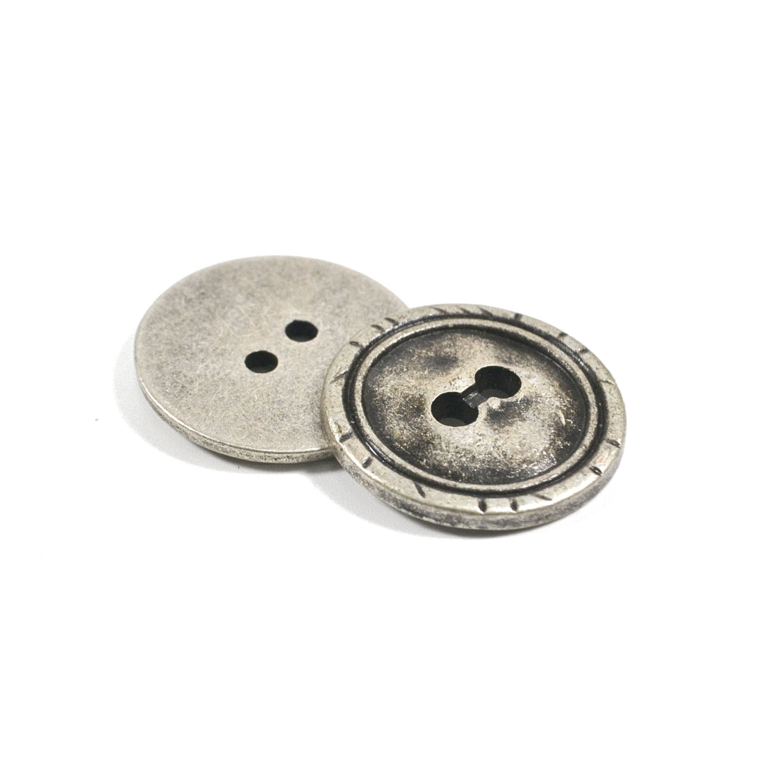 Galedi Pins Metal 2 Hole Button – 20mm Old Brass & Old Silver
