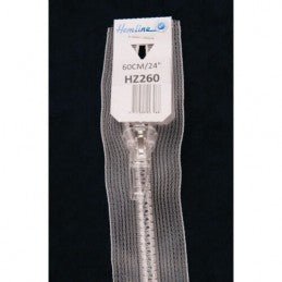 Zip: Open - End: Transparent: 60cm - Galedi Pins