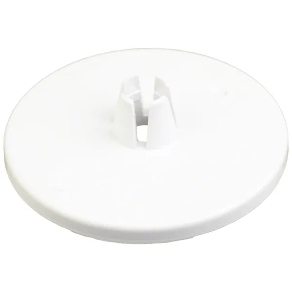 White Janome large spool holder cap for horizontal spool pins on sewing machines.