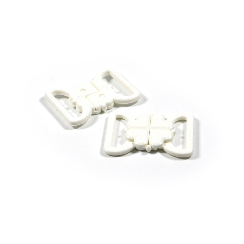 Bra Clasp – Galedi Pins White Heart Detail Nylon Fastener