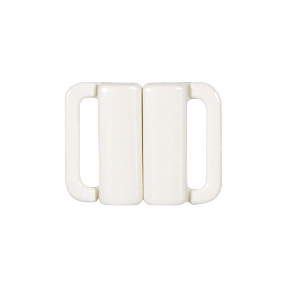 White nylon bra clasp fastener.