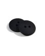 Double Dome Matt Black 2 Hole Button - Galedi Pins