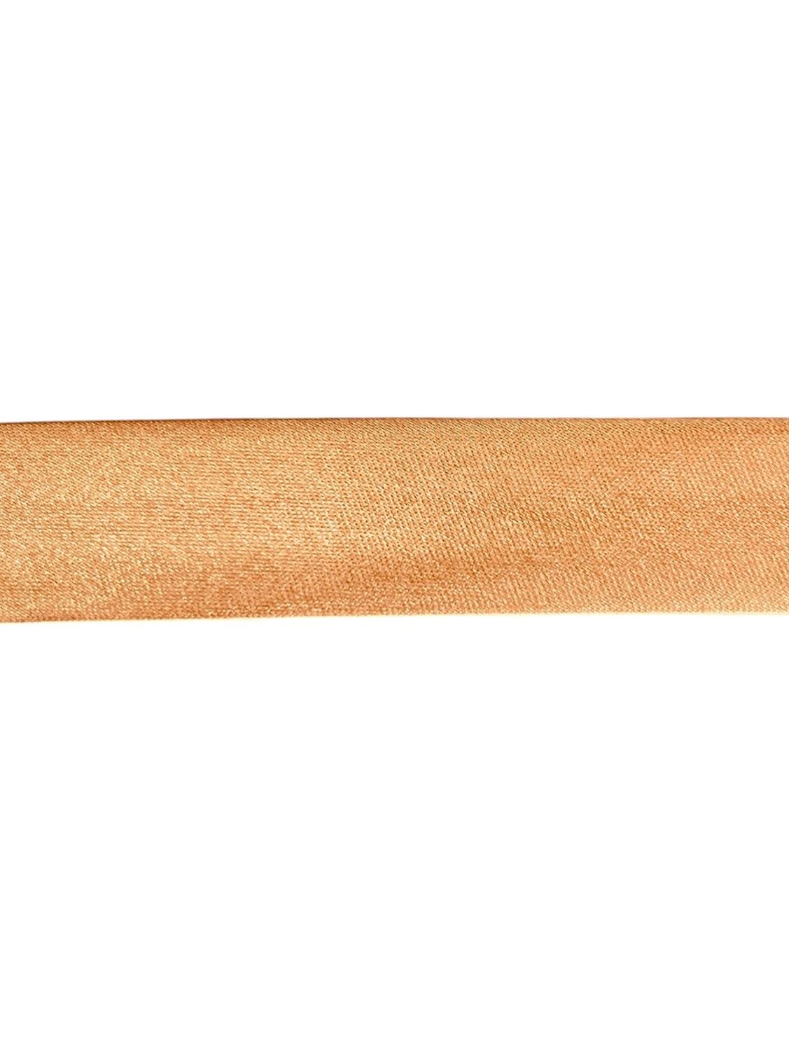 Satin bias binding tape in a shimmering golden-tan color.