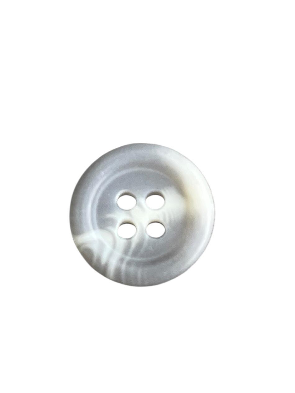 Button – Round Horn Look 4 Hole Polyester 15mm | Galedi Pins