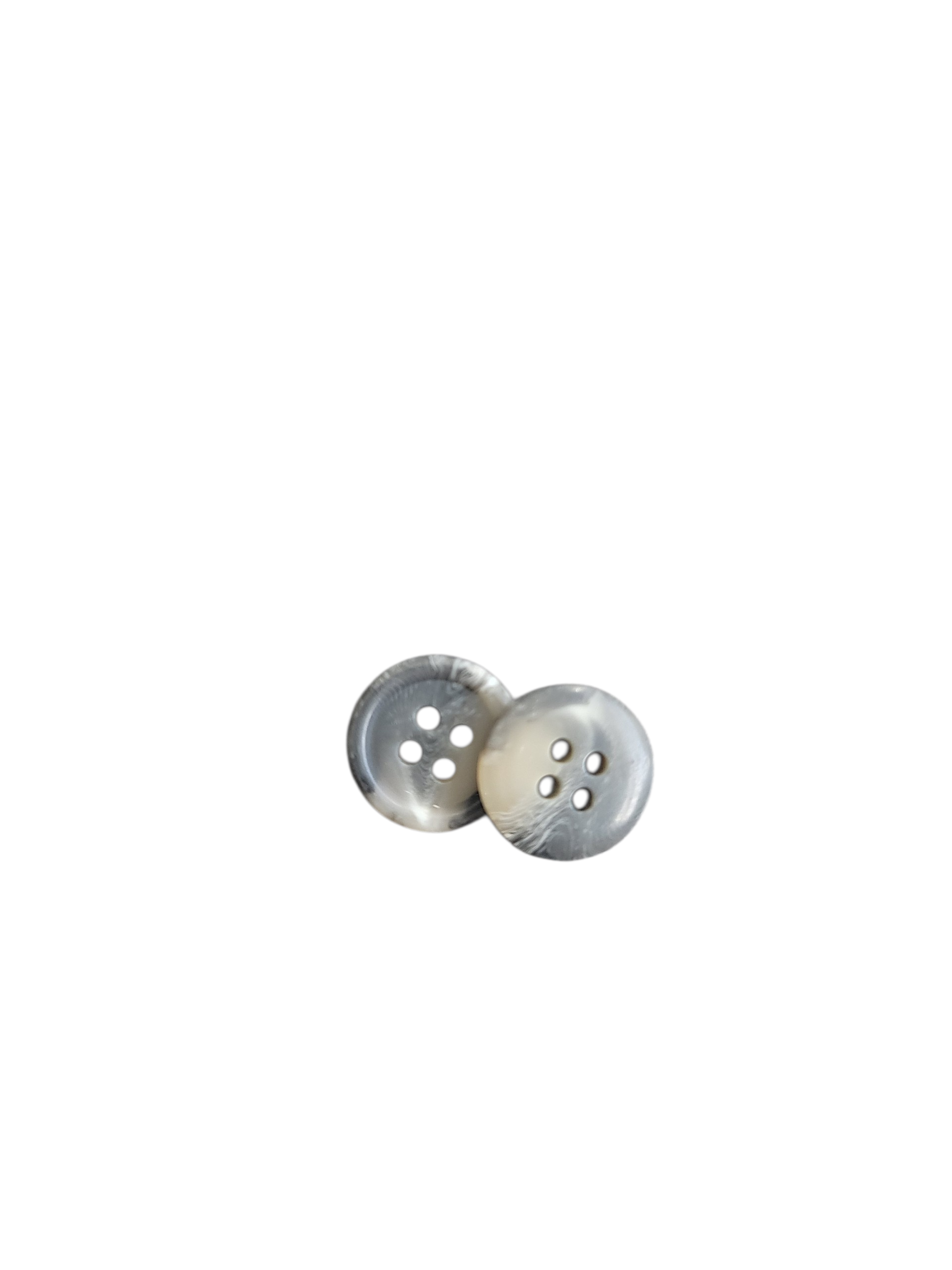Button – Round Horn Look 4 Hole Polyester 15mm | Galedi Pins
