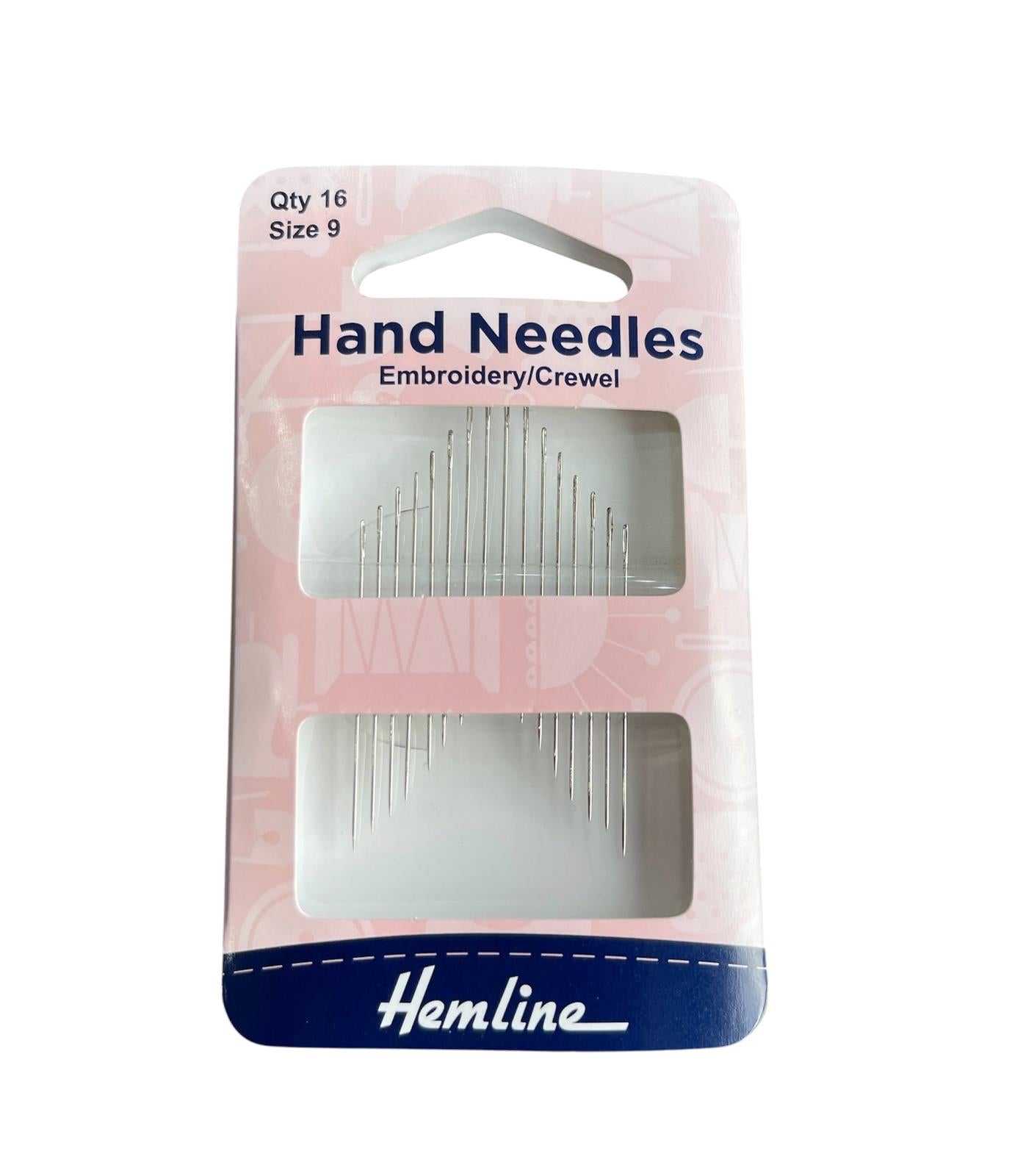 Galedi Pins Hemline Hand Needles – Embroidery & Crewel Size 9, 16 Pack
