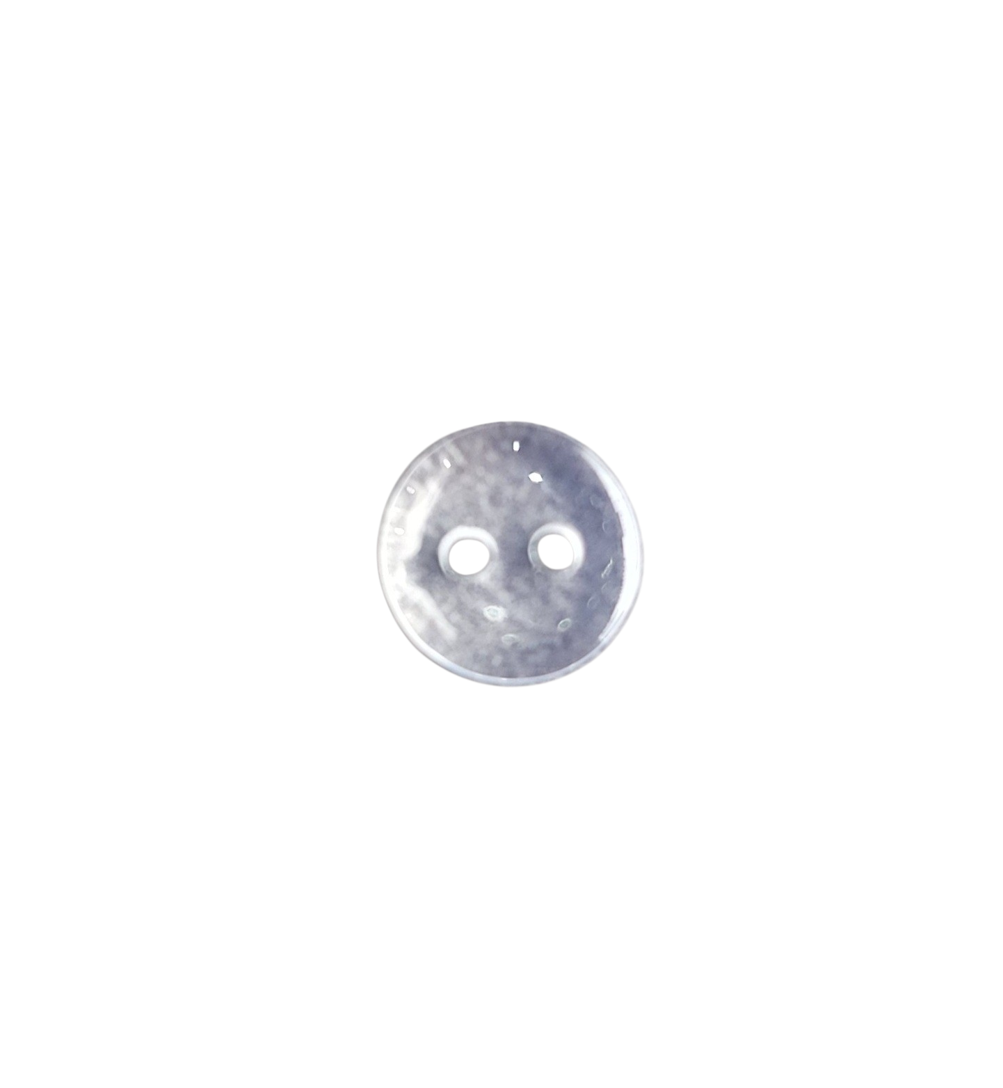 Polyester 2 Hole Button 9mm – Shiny White
