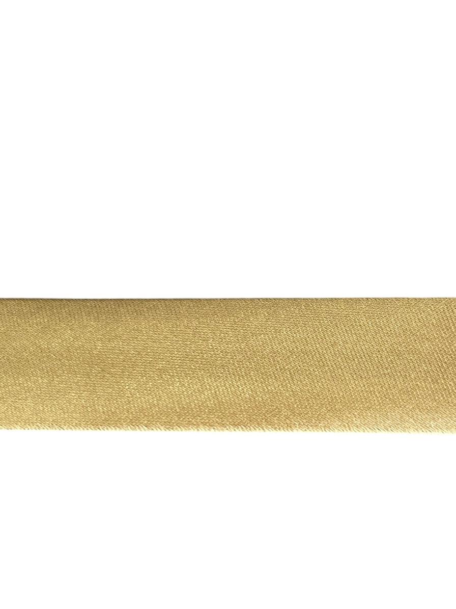 Satin bias binding tape in a shimmering gold color.