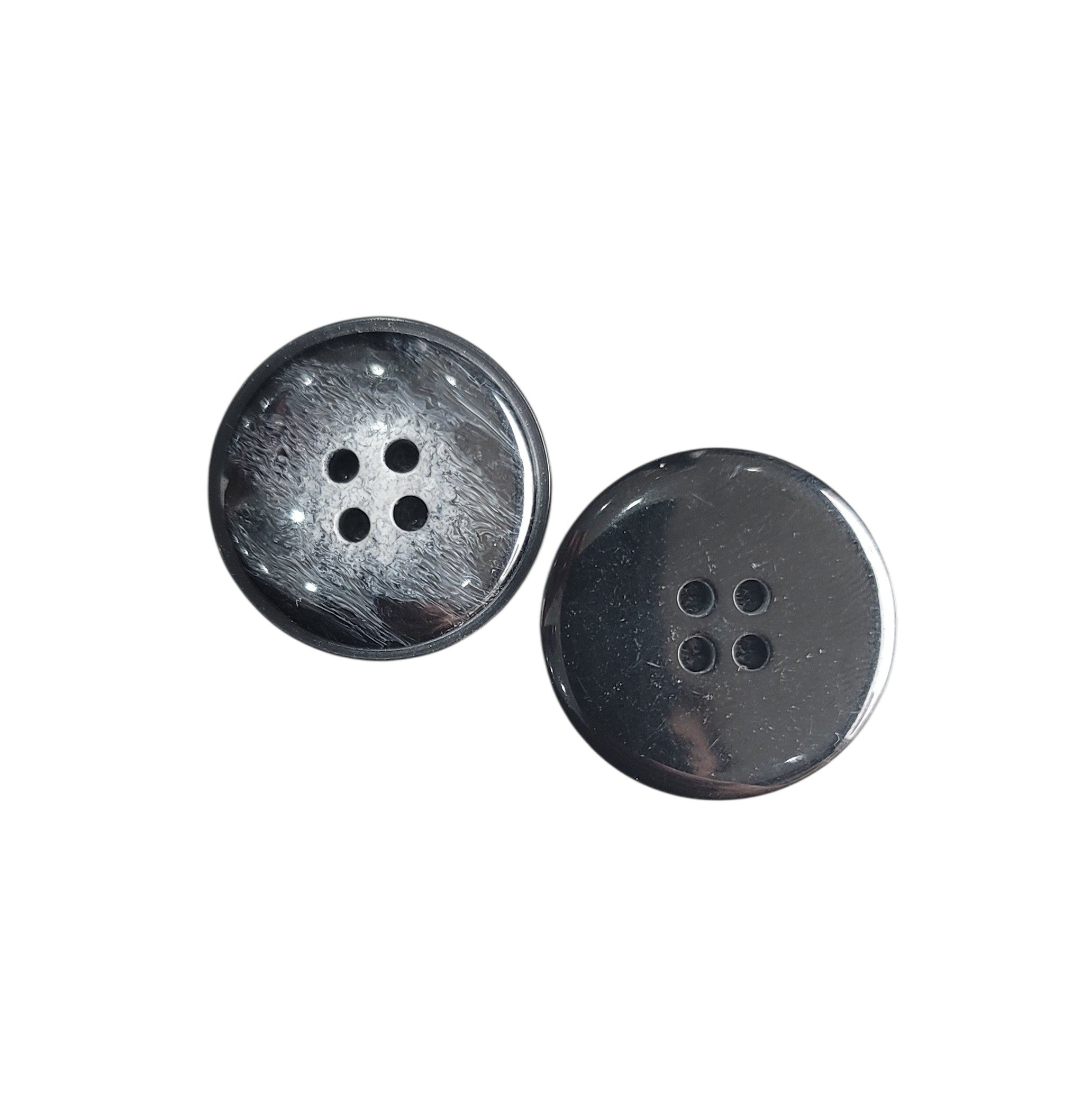 4 Hole Black/Grey Dome Shaped Button, 25mm X053