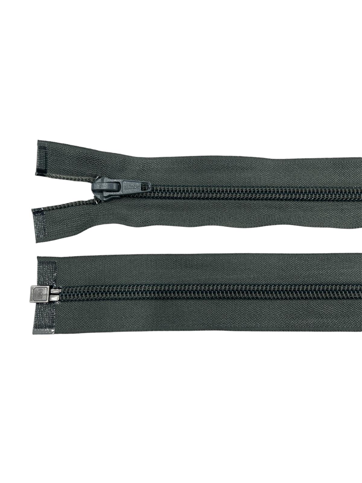 PEX size 7 plastic open end separating zipper in petrol grey.