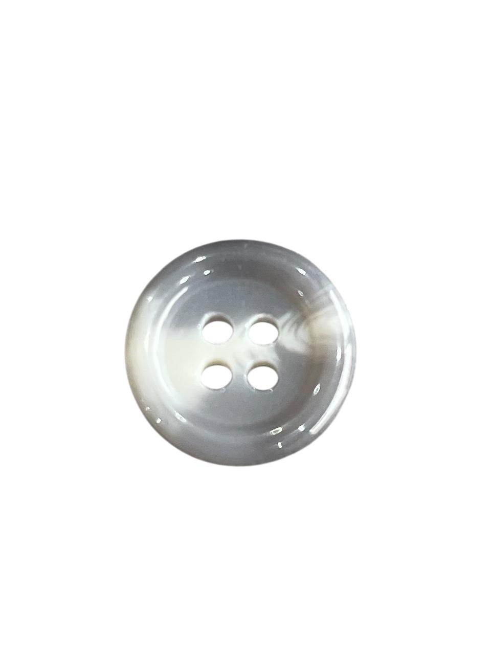Button – Round Horn Look 4 Hole Polyester 15mm | Galedi Pins