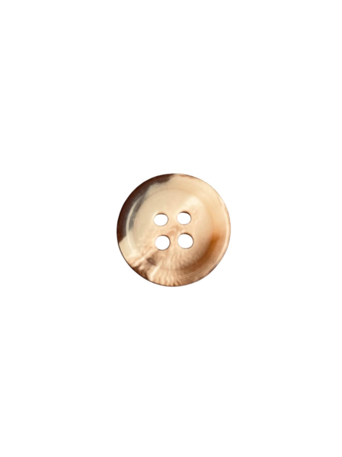 Button – Round Horn Look 4 Hole Polyester 15mm | Galedi Pins