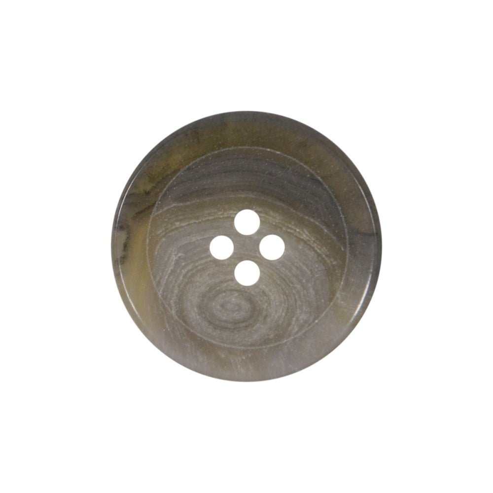 Mottled Horn Look 4 Hole Button 15mm - Galedi Pins
