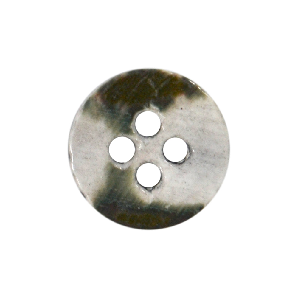Galedi Pins Round Shell Button – 4 Hole, Natural Smoke Finish